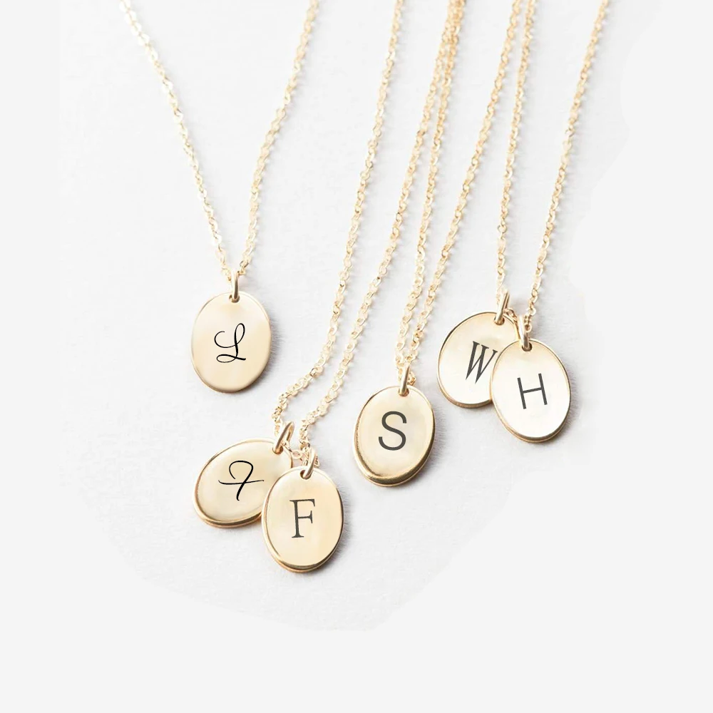 eManco Engrave Laser Letter Pregnant Pendant Necklace Wife Mother Day Gift Kids Love Choker 316 Stainless Steel Jewelry