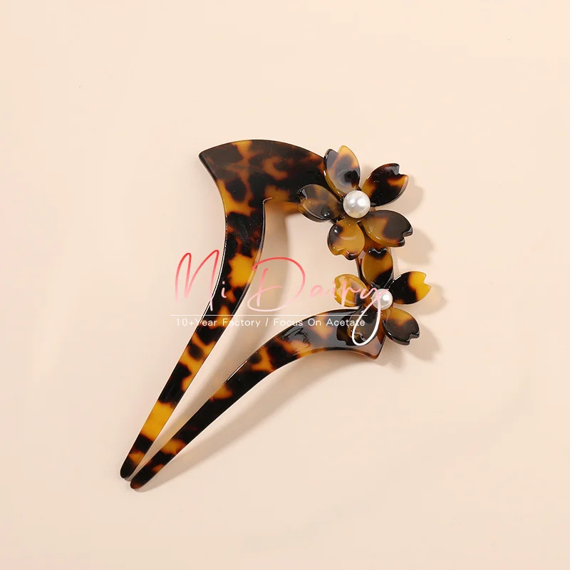 Mi Dairy Fashion Design Interpose Hair Combs Hair Pin With Pearl Flower Bridal Headdress Acetate Hair Accessories 220419