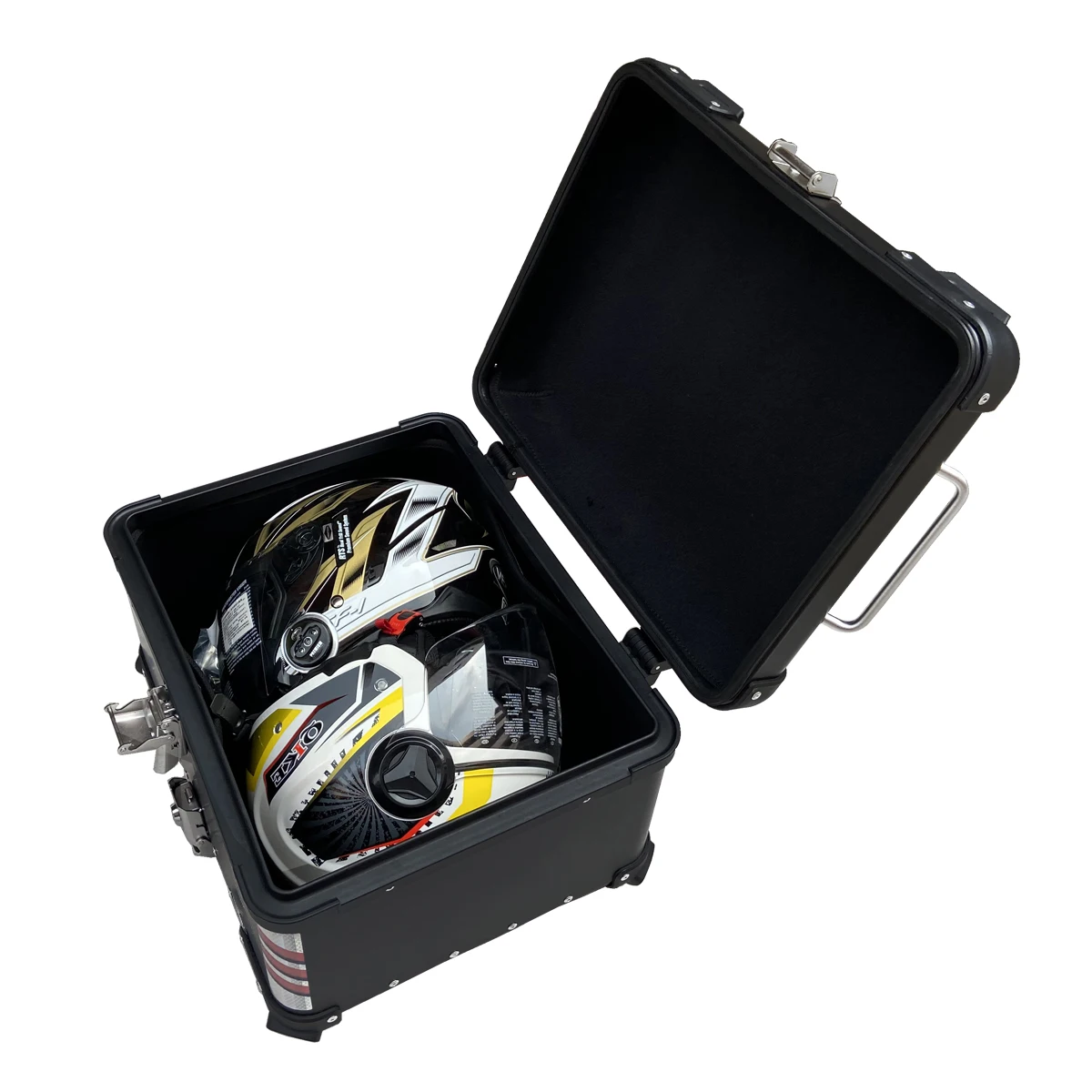 Alu/aluminum  Unique Top Grade Waterproof 55L Motorcycle Trunk Luggage Box Food Delivery Box