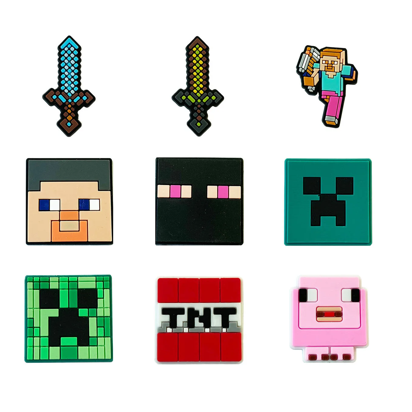 2022 Best Selling new Arrival Anime Cartoon My World Charms for Croc Amulet Soft PVC Croc Charm Shoe Accessories