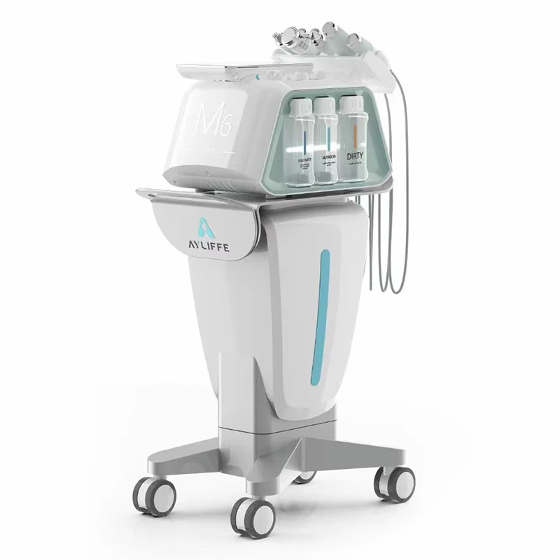 6 IN 1  Rf Skin Care Face Cleaning Hydra Microdermabrasion Facial Machine M6