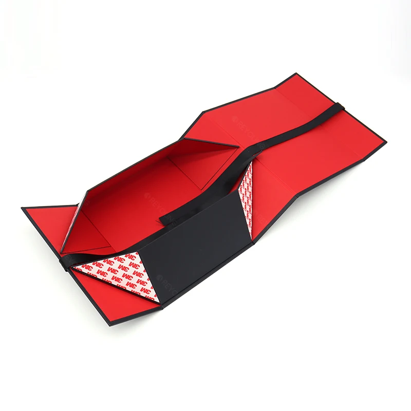 Роскошные элегантные бумажные картонные складные коробки с индивидуальным принтом, дизайн вашего логотипа, черная Подарочная коробка с магнитной застежкой