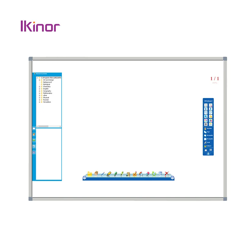 Ikinor 83 inch mutil point touch screen display interactive whiteboard digital smart class interactive board