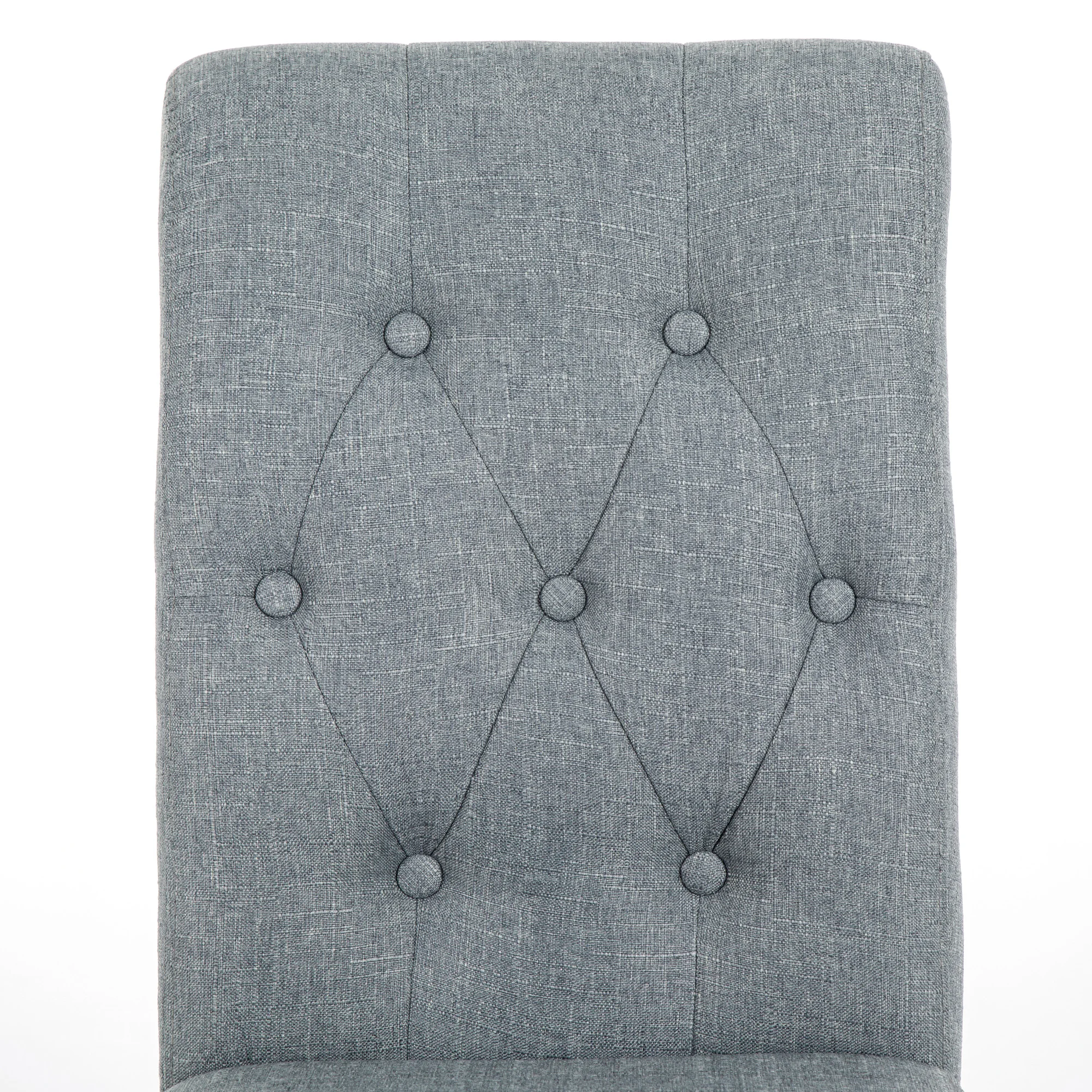 
Modern Button Tufted Fabric Upholstered Dining Chairs, for Kitchen Island, Home and Hotel, 2PCS, Multiple Colors, Sillas Comedor 