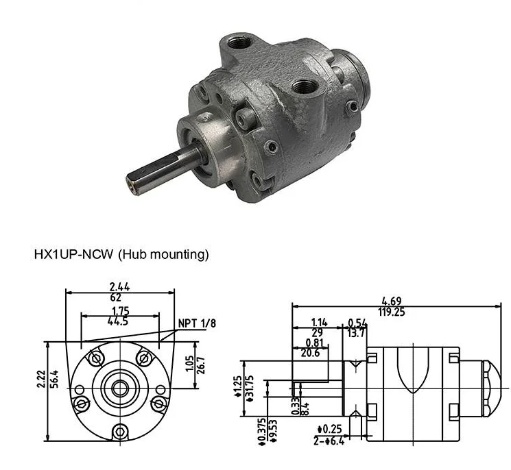 High speed  high power  small vane air motor