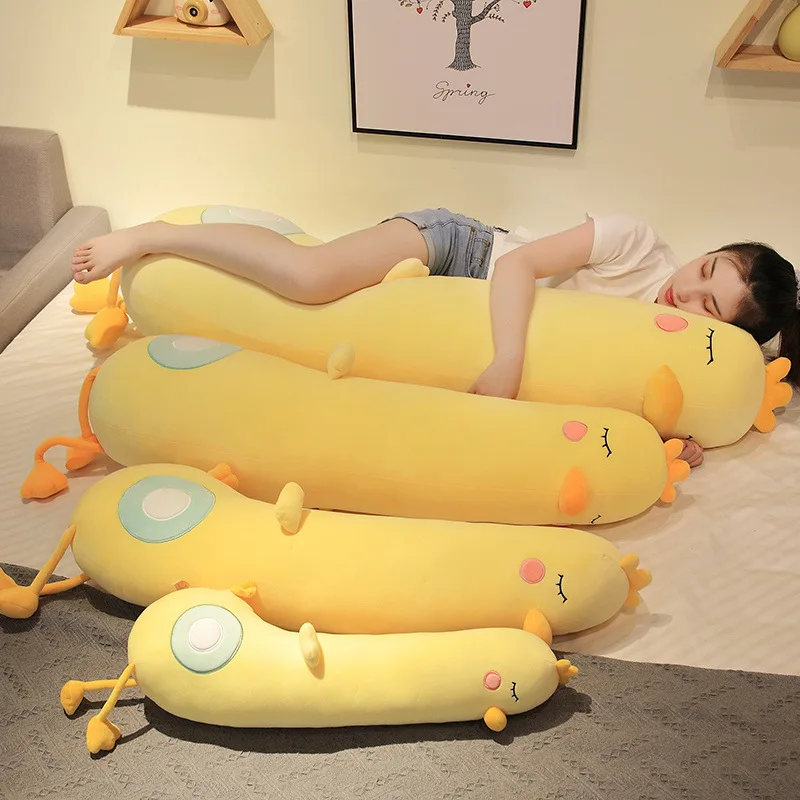 Stuffed Duck Plush Pillow Dolls Long Baby Duck Toys for Children Pillow Plush Yellow Ducks Toy Cushion Presents