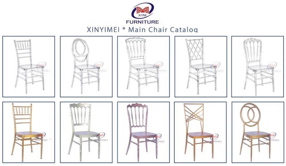 Factory patent design unique new acrylic clear plastic wholesale resin wedding chiavari chair