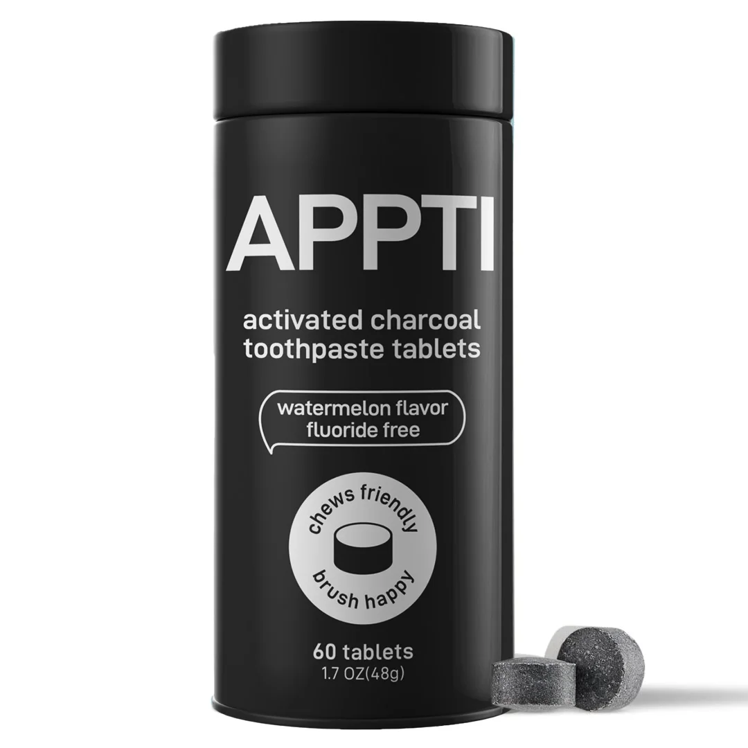 Travel Use Charcoal Whitening Tooth Eco Friendly & Plastic Free Toothpaste Tabs Easy Bite Toothpaste In Tablet