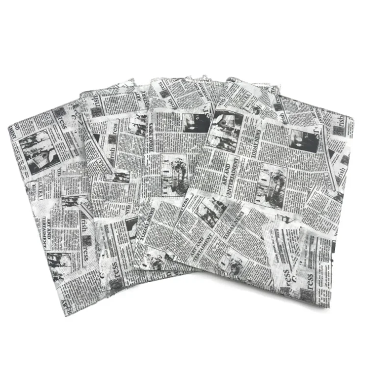 
Recently arrived newspaper pattern gift packaging paper personality innovation translucent copy paper 