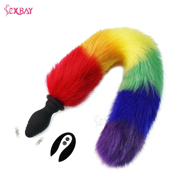 Sexbay 2024 The most popular vibrating tail butt plug with remote control 10 speed silicone anal plug for women and men