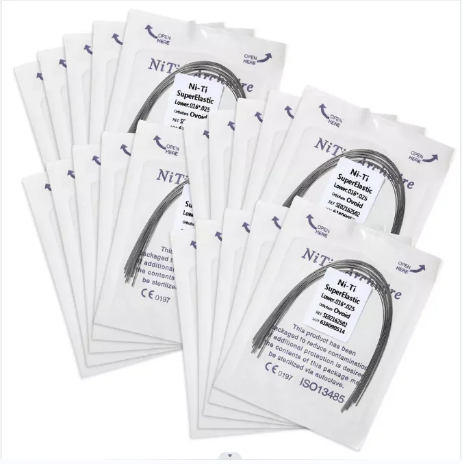 New product Orthodontic Dental Wires/ Super Elastic Ni ti /Rectangle/Round Upper Orthodontic Arch wires in 2023