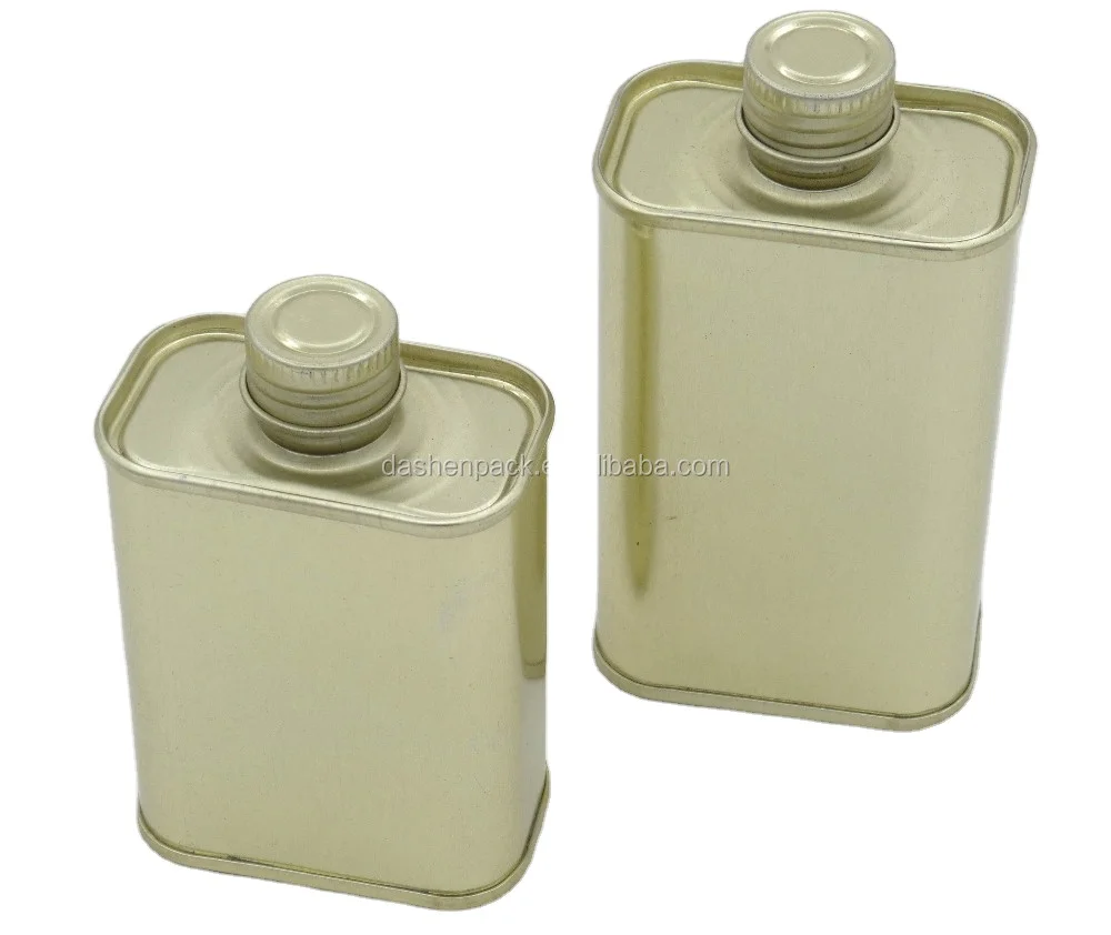 F style 100ml rectangular tin can metal can for maple syrup  foodsafe grade
