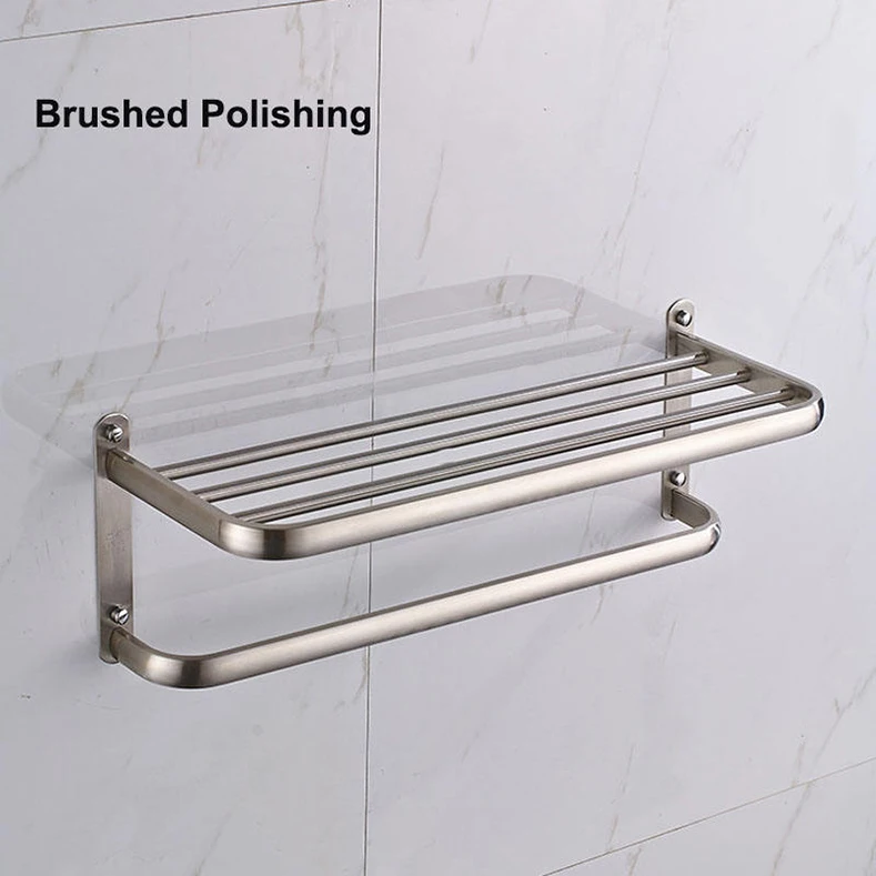 Stainless Steel 304 Wall Mount Hotel Bathroom Towel Rack Towel Shelf Towel Shelf Shiny /brushed Polishing