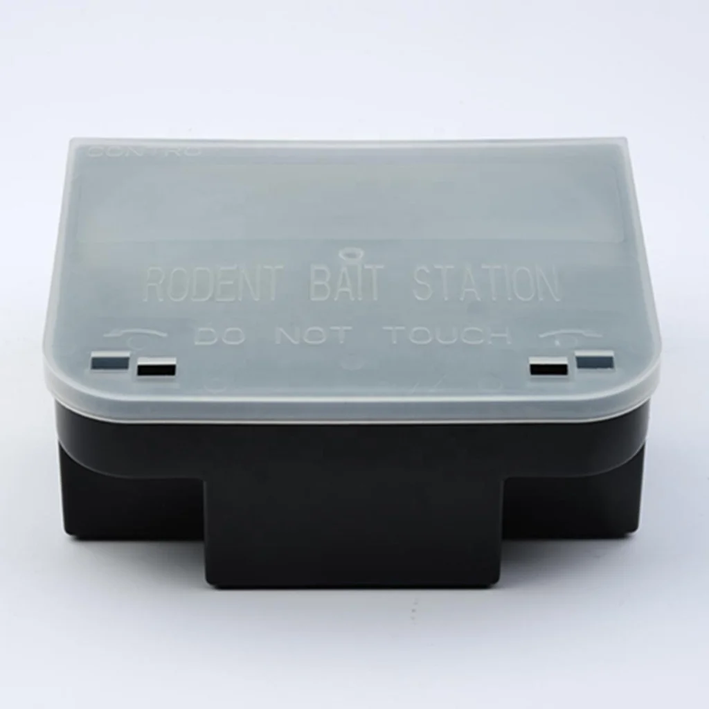 Plastic mouse rat bait station reusable black mouse trap bait box rodent bait station