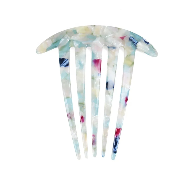 2020 New Ponytail Fork Comb Simple Cellulose Acetate Comb Cheap Little Hair Comb