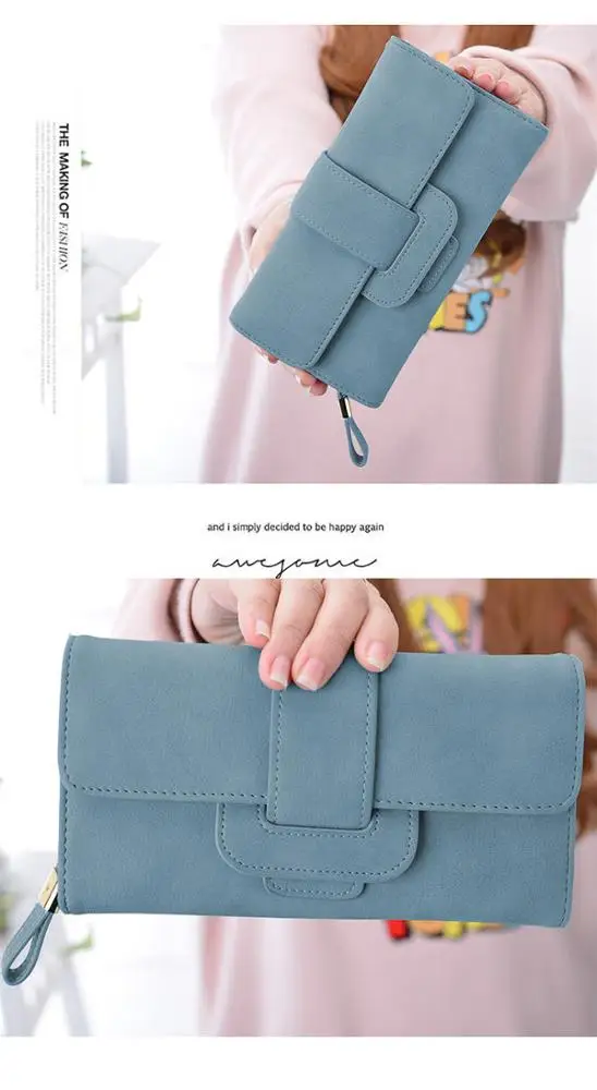 wholesale Wallet Women Multi-card Two Fold Long Zipper Clutch Purse