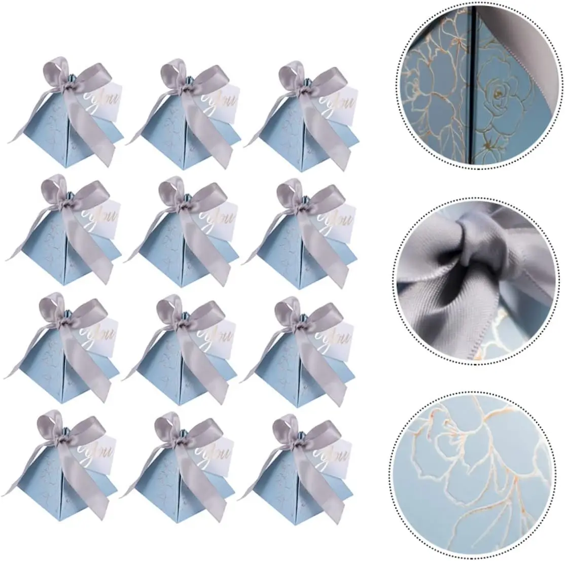 Синяя коробка для конфет Свадебный держатель коробки хранения детские синие треугольные бумажные