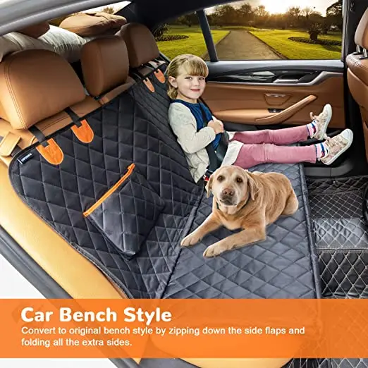 Dog Seat Cover Car Seat Cover For Pets 100% Waterproof Pet Seat Cover Hammock 600D Heavy Duty Scratch Proof Nonslip Durable Soft