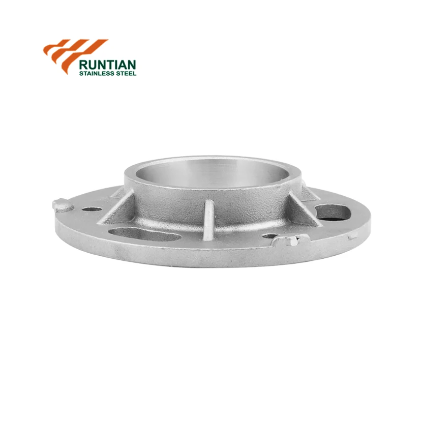 Factory price stainless steel balcony railing balustrade base plate for ss railing post