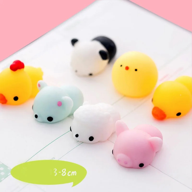 Mini Animal Mochi Toy Squishies Ball Decompression Soft Mochi Squishys Stress Relief Squeeze Toys Kid Gifts Decoration