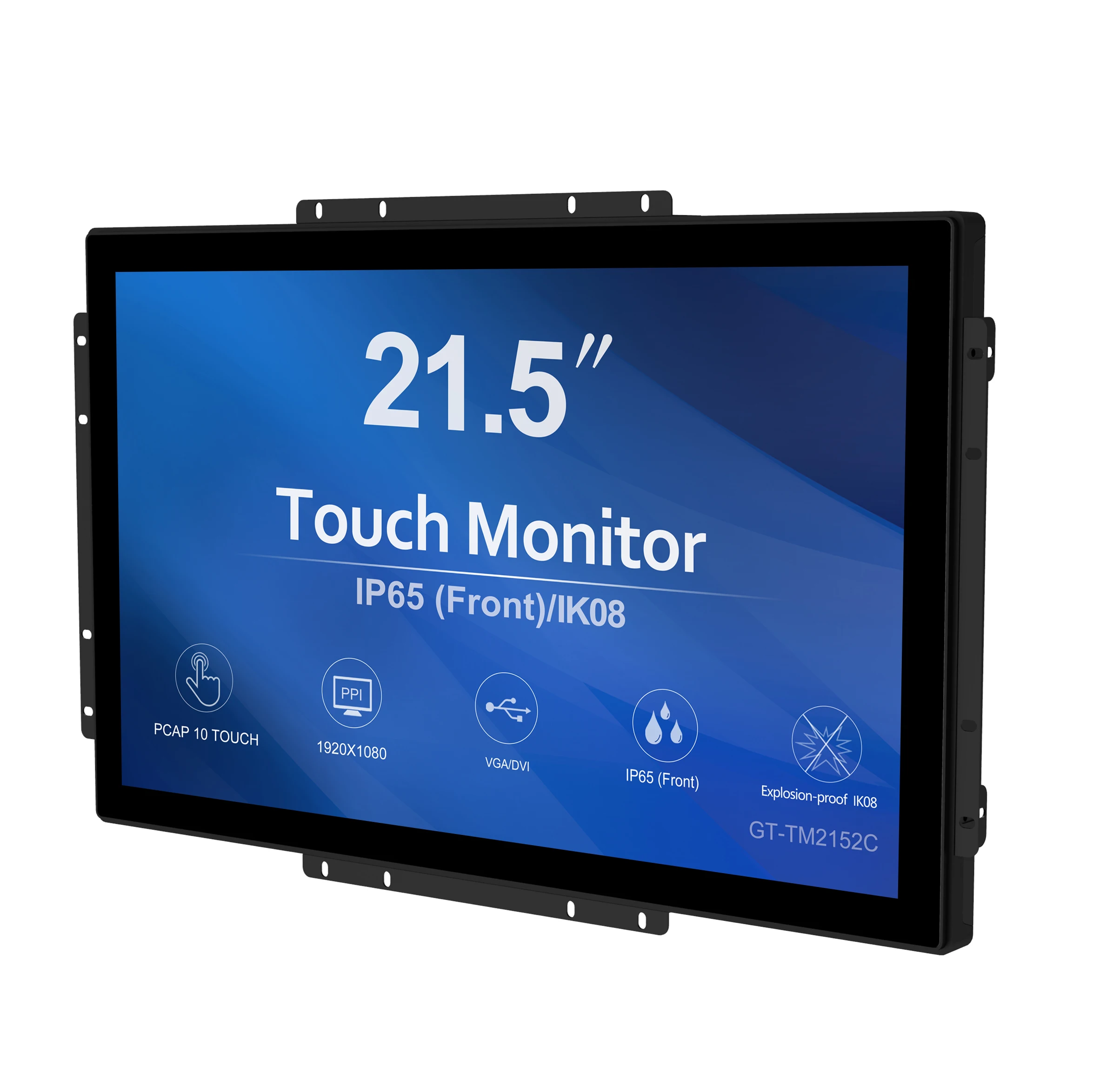 21.5 inch  GreenTouch 2C series PCAP touch screen LCD monitor With Speaker built-in Industrial Open Frame Touch Monitor