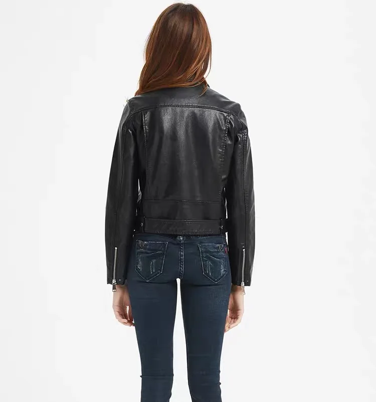 CX-L-01A Russian Fashionable Winter Jackets Outwear Cheap 100% Genuine Leather Coat for Women