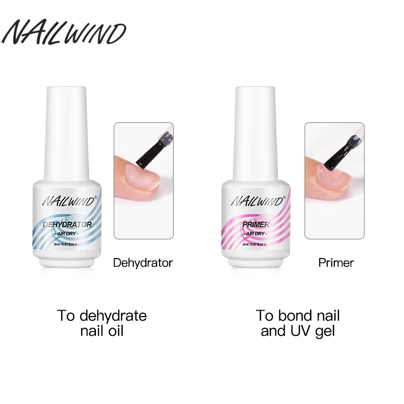 NAILWIND oem пользовательский логотип маникюрные инструменты для дизайна ногтей 8 мл не нужно сушить на воздухе Дегидратор праймер ухода за