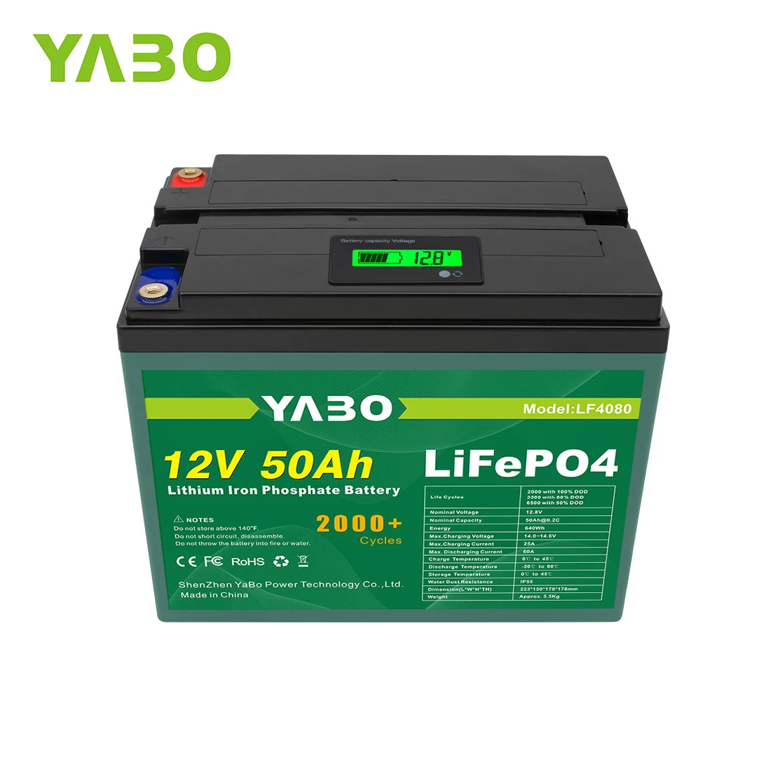 Заводская оптовая продажа перезаряжаемая литиевая батарея 12 8 В 4S BMS Lifepo4 литий-ионная 50 А 40