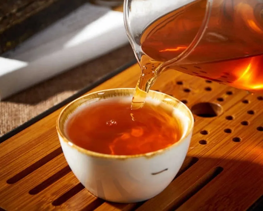 Qujiang thin slice Disc dark tea coin tea Zhangliang thin slice round shape for sale 500g