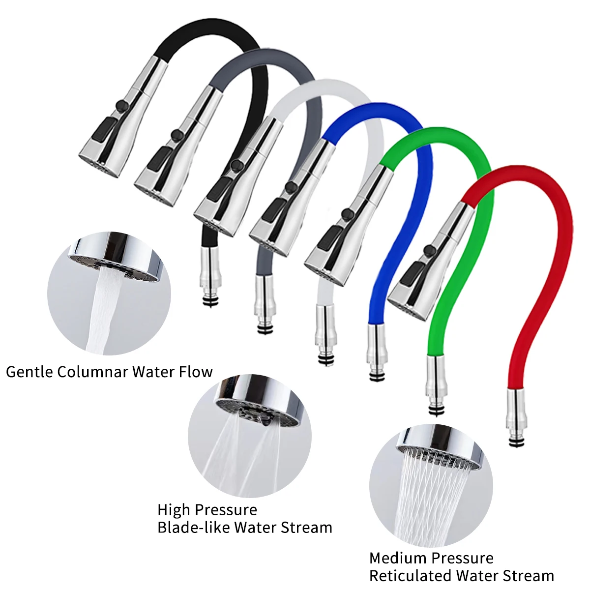 Factory Price custom color Flexible Rubber Silicon Hose Household Automatic sensor spout 360 Degree Rotation Kitchen Faucet