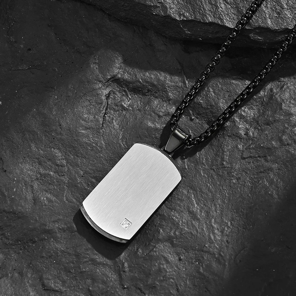 Hip Hop Punk Frosted Texture Trendy Plated Waterproof Tarnish Free Stainless Steel Pendant Fashion Jewelry Necklaces Men Man