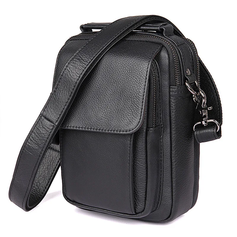 Small Leather Shoulder Bag Male Crossbody Genuine Leather 100% Cowskin Men Bags Sling Bags For Phone Wallet