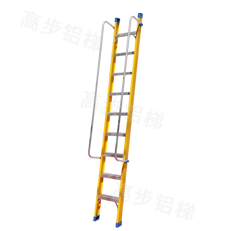 Insulation Fiberglass Extension Ladder with handrail 3m 4m 5m