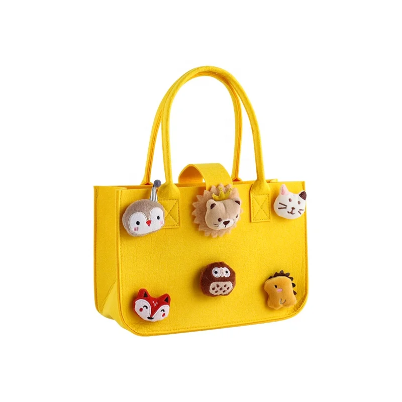 LVMH BSCI ISO factory eco custom birthday gift bags for kids mini gift bags with dolls recycled felt gift bag for chocolate