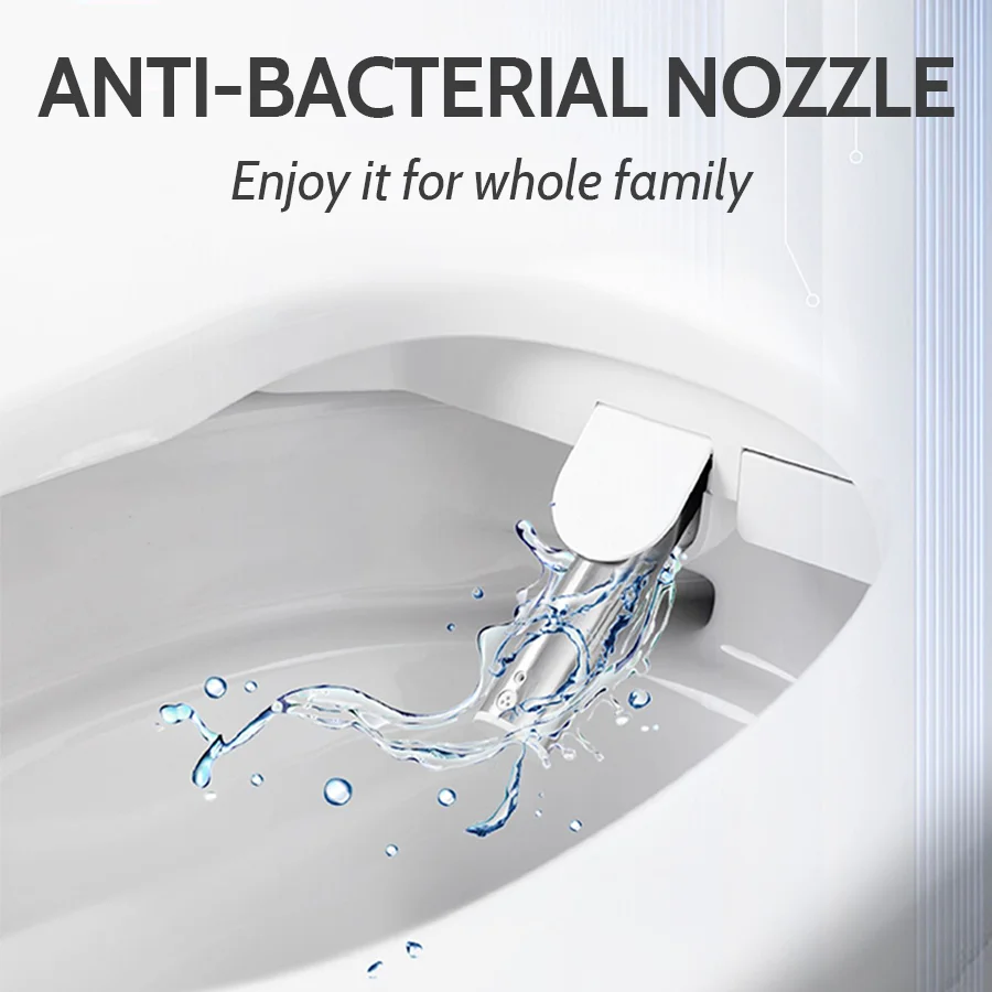New design soft close electric nozzle self-cleaning smart toilet seat bidet bathroom with remote control