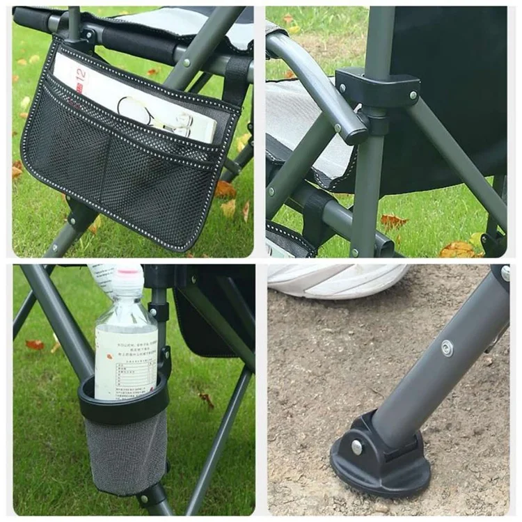 Outdoor Folding Portable Large Beach Chair Collapsible Outdoor Camping Chair Comfortable Fishing Chair
