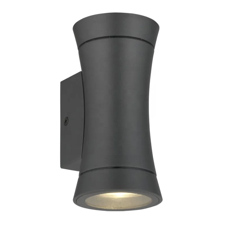 aluminum 2*35w gu10 small waist cylinder mounted waterproof up and down modern outdoor wall light