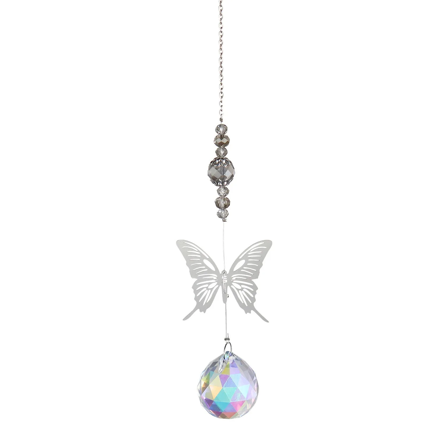 Customization Crystal Glass Butterfly Pendant Ornament Windows Prism Ball Hanging Crystal Sun Catchers String