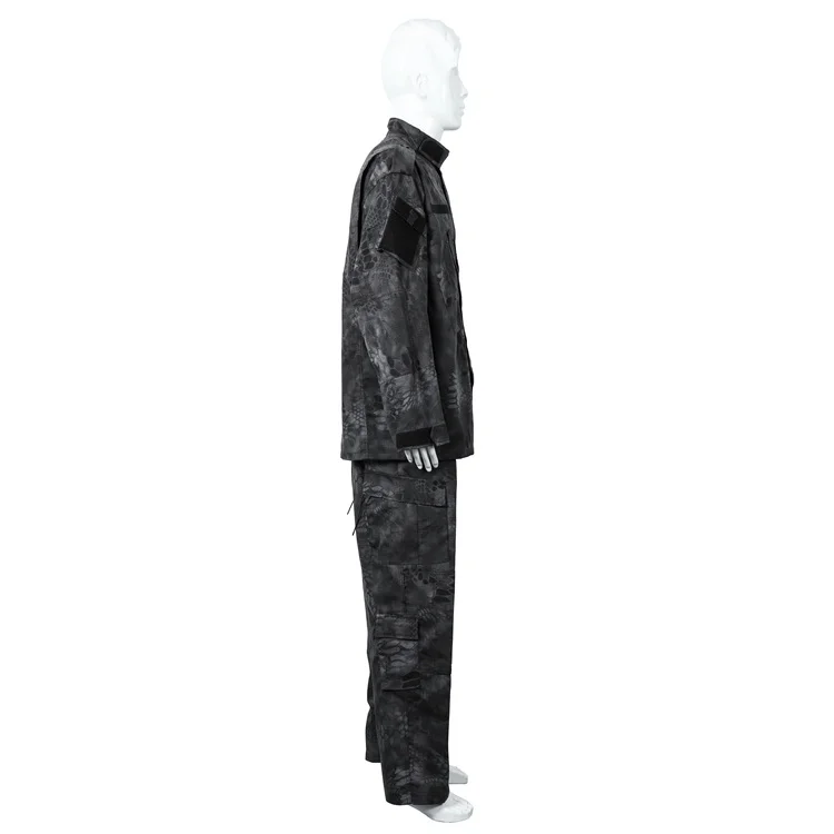 Customized Black Python Camouflage Suit Security Guard Dress Uniform Outdoor CP Twill Camo Security Uniform