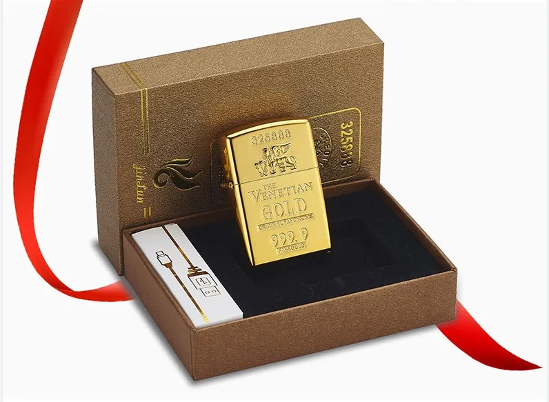 Hot Sale Gold vintage Metal Electric USB Lighters Double Arc Electronic Lighter