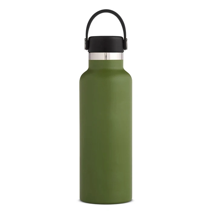 500ml Eco-friendly double walled insulated pretty stainless steel hip flask sport water bottle thermos with strong flex lid