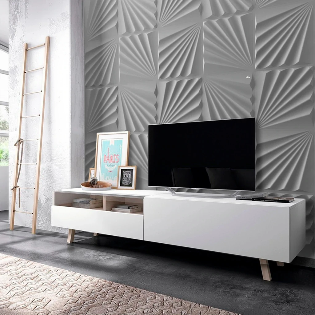 20230 New Designs Living Room Easy to Install Circle Pink 3D PVC WALL PANEL