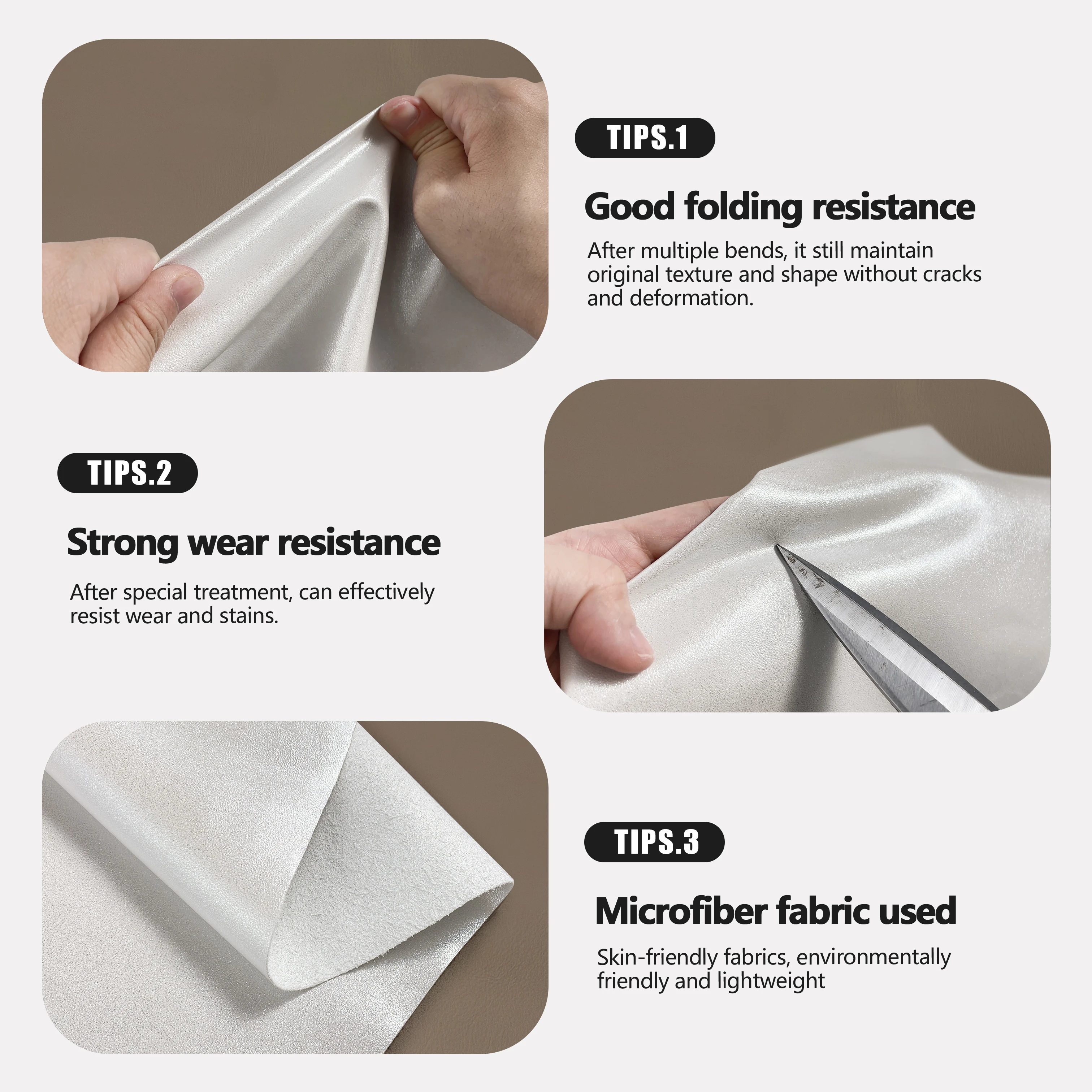 Wholesale 0.6mm Metallic Microfiber Faux Vinyl Leather fabric