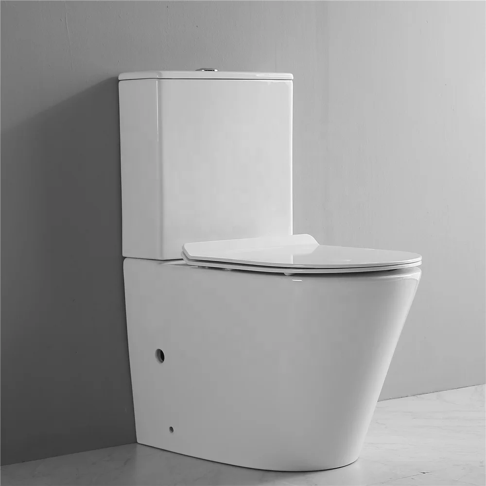 Hot sale sanitary ware floor mounted rimless washdown commode australia standard toilet watermark two piece toilet bowl