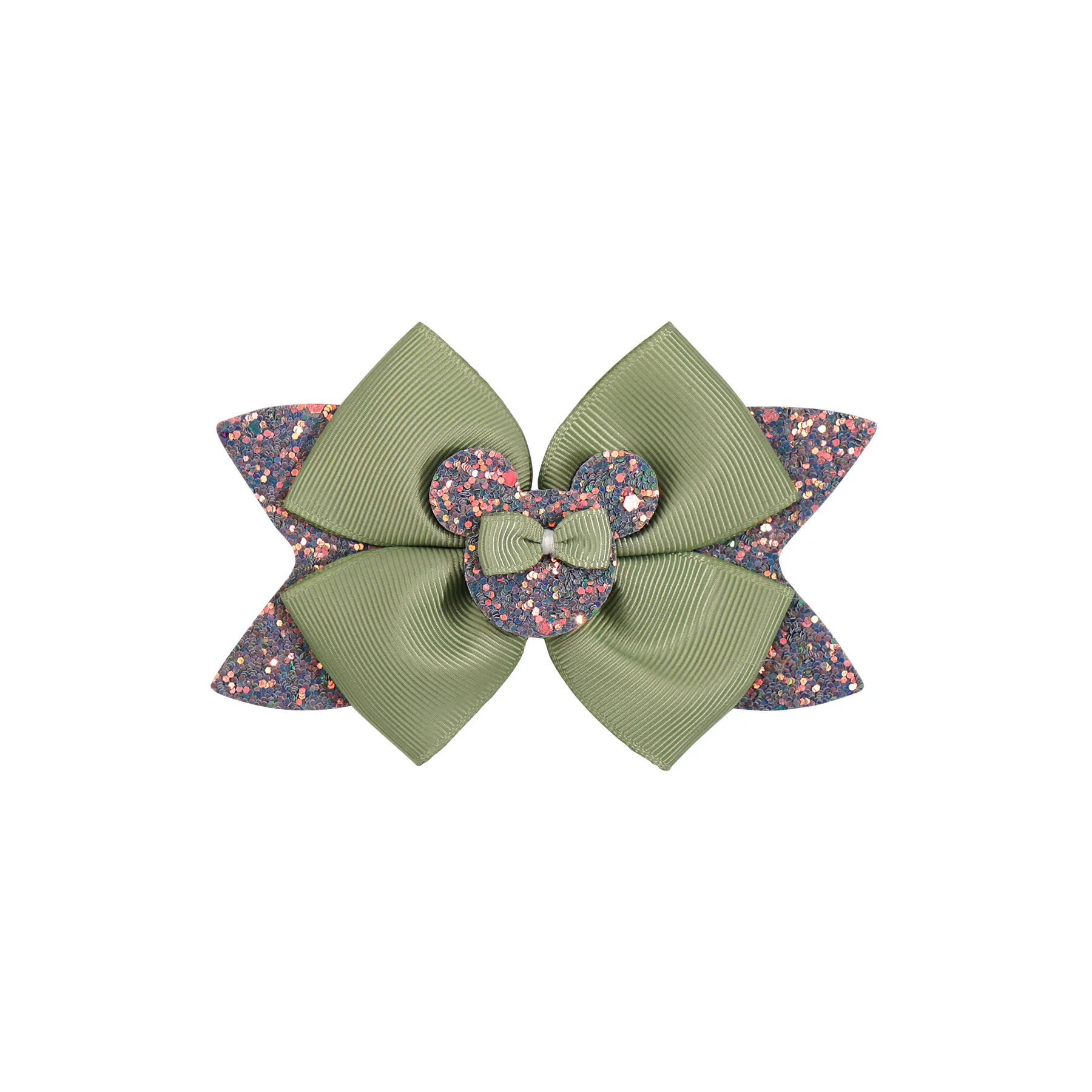 Sweet girl headdress mouse sequins bow hairpin cartoon Mickey children hair clips accessories