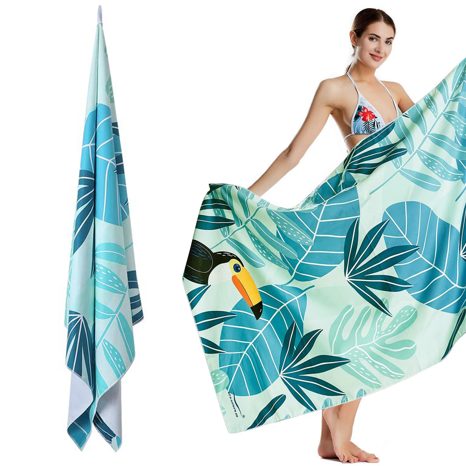 Ultra-Absorbent Quick-Dry Personalized Design Custom Print Microfiber Beach Towels