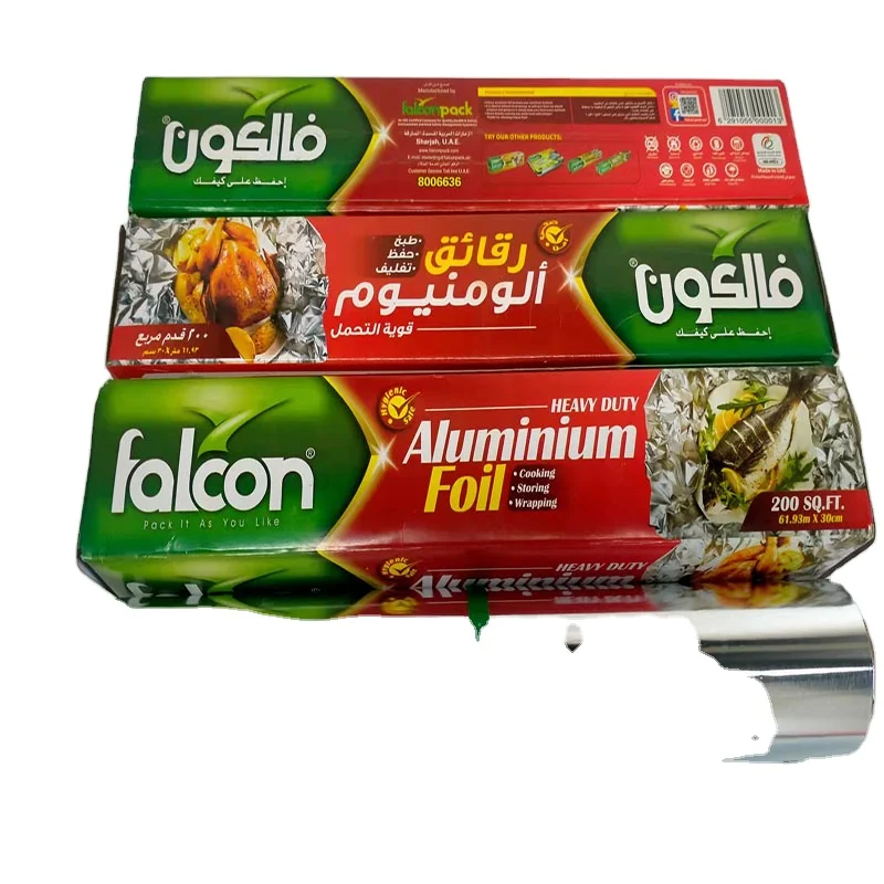 Best price food packaging falcon foil paper aluminum paper foil aluminium roll hot selling For kitchen foil