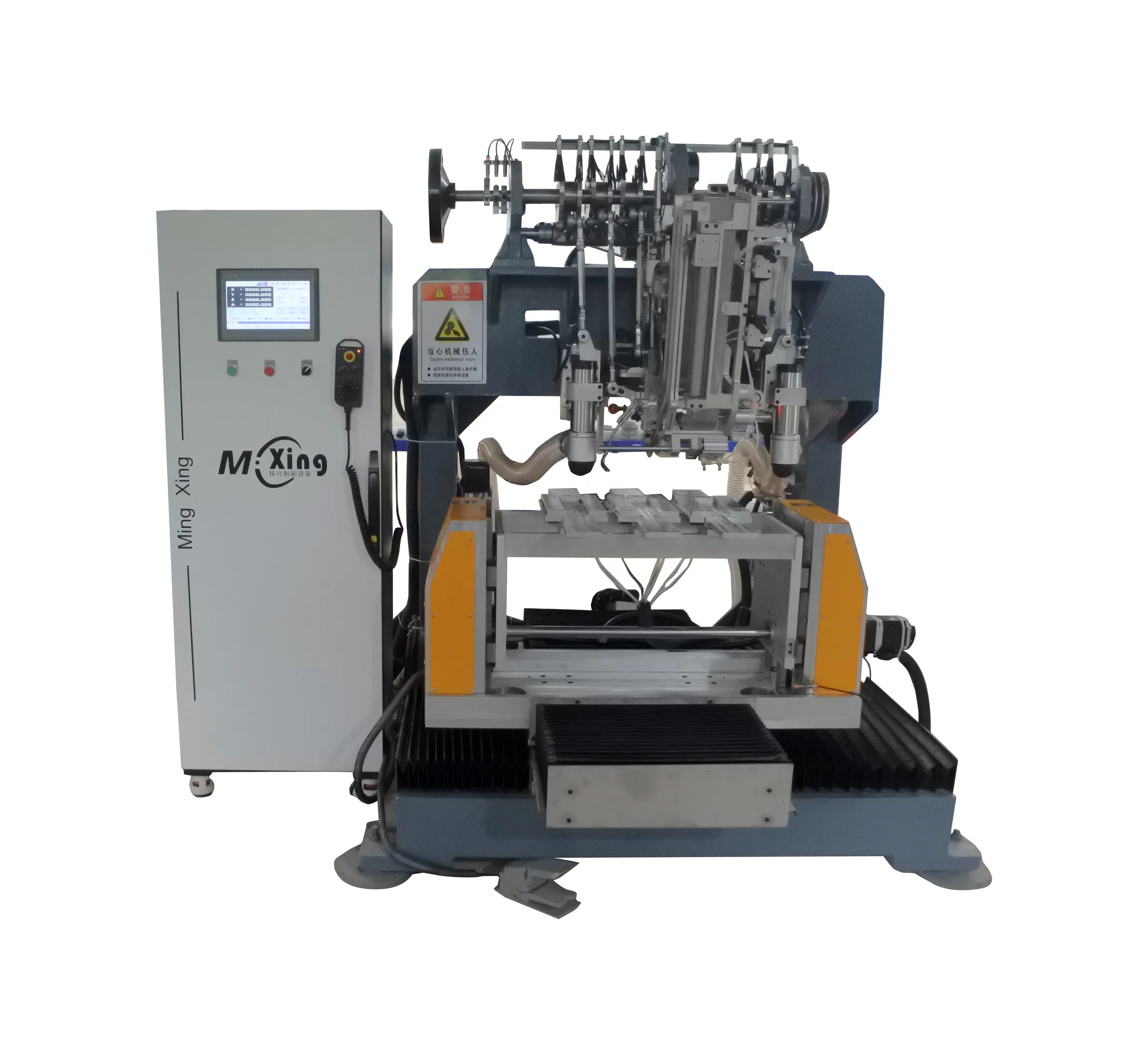 CNC 3 Axis 3 Heads 2 Drilling and 1 Tufting Broom Brush Making Machine High Speed