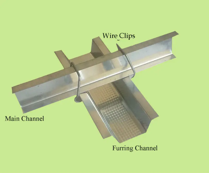 Omega Furring Channel  and 38 main channel for Furring Channel Ceiling System