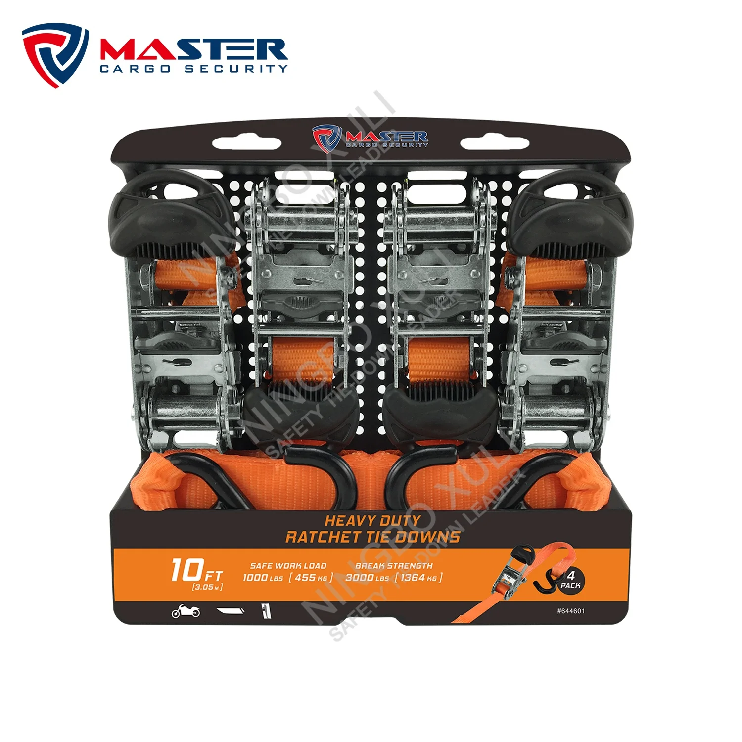 
1.25 inch x 10 feet rubble handle ratchet belt strap and buckle 